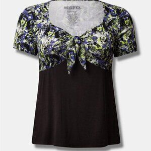 Warner Bros Beetlejuice Mansion Super Soft Tie Front Top